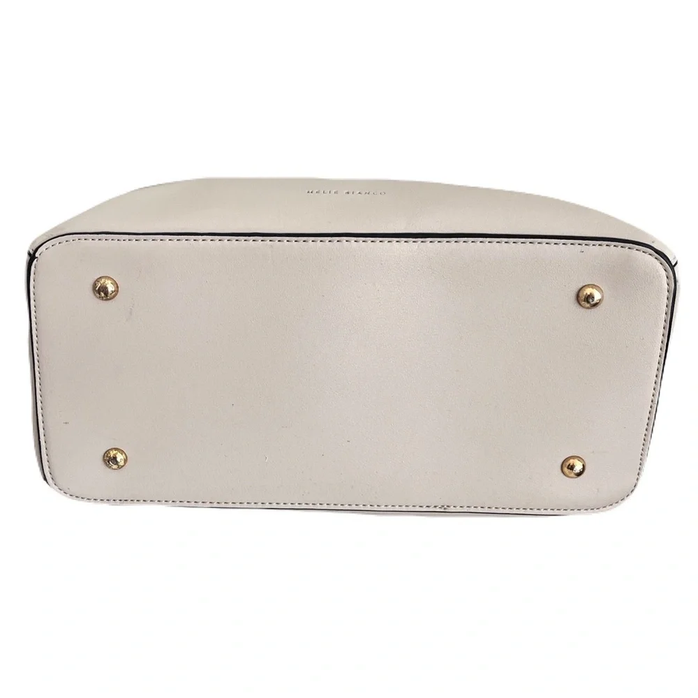 Melie Bianco Ivory Vegan Leather Convertible Crossbody Shoulder Bag